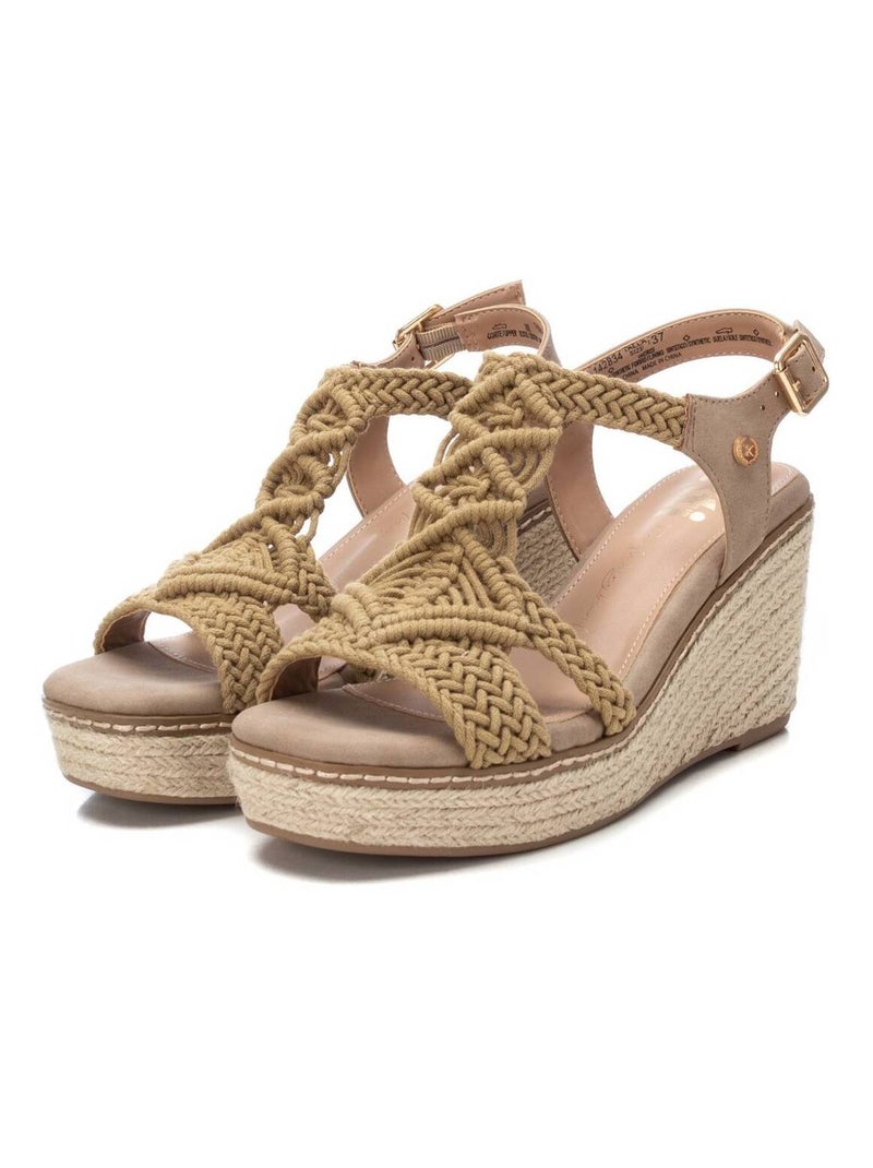 Espadrilles compensées pour femme Beige - Kiabi