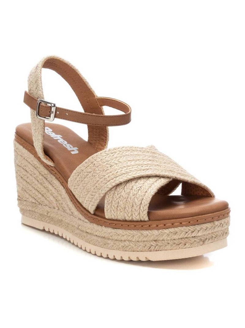 Espadrilles compensées pour femme Beige - Kiabi