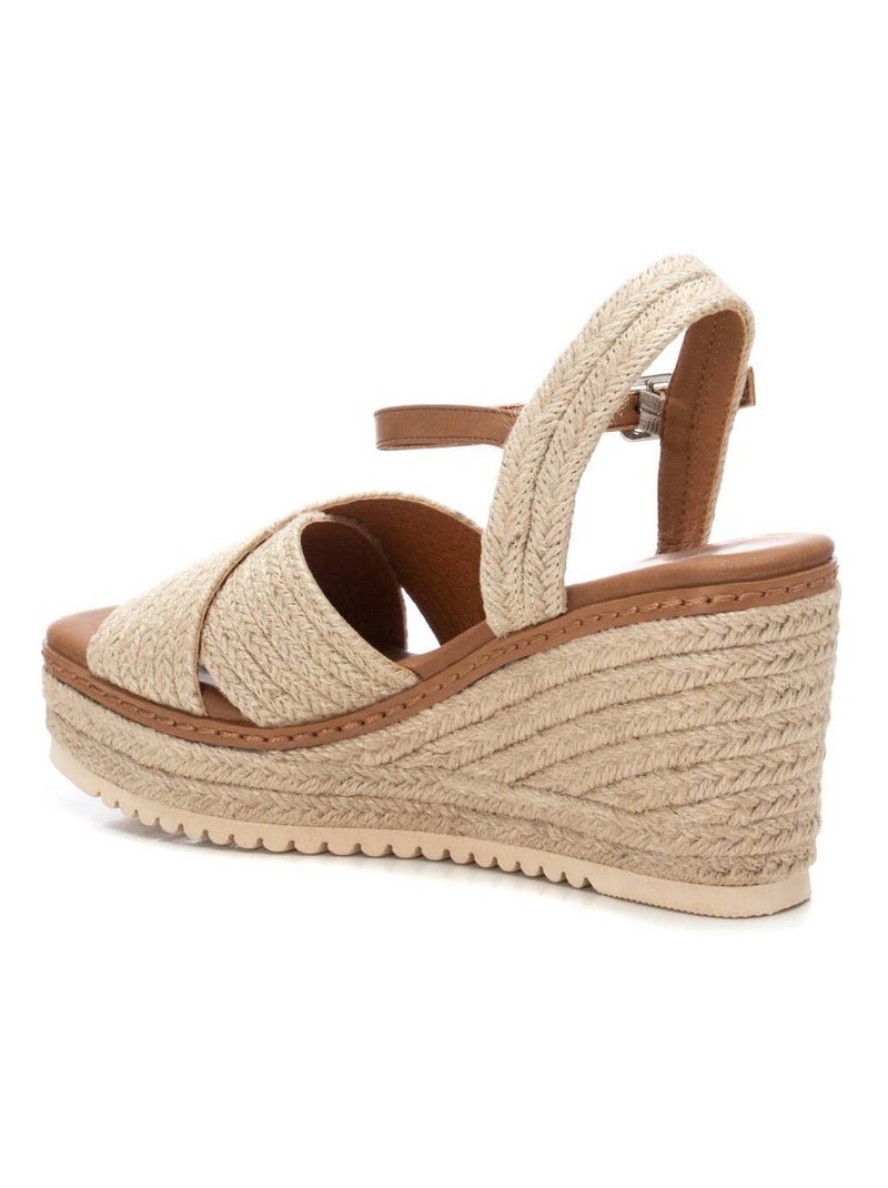 Espadrilles compensées pour femme Beige - Kiabi