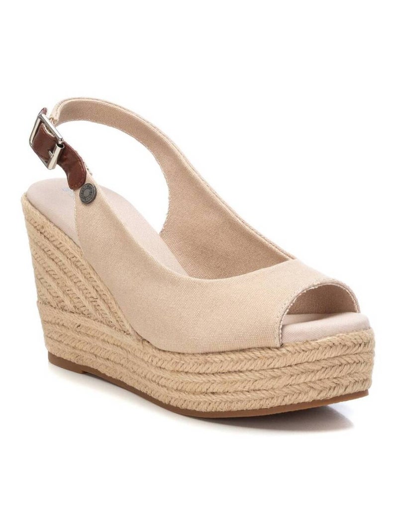 Espadrilles compensées pour femme Beige - Kiabi