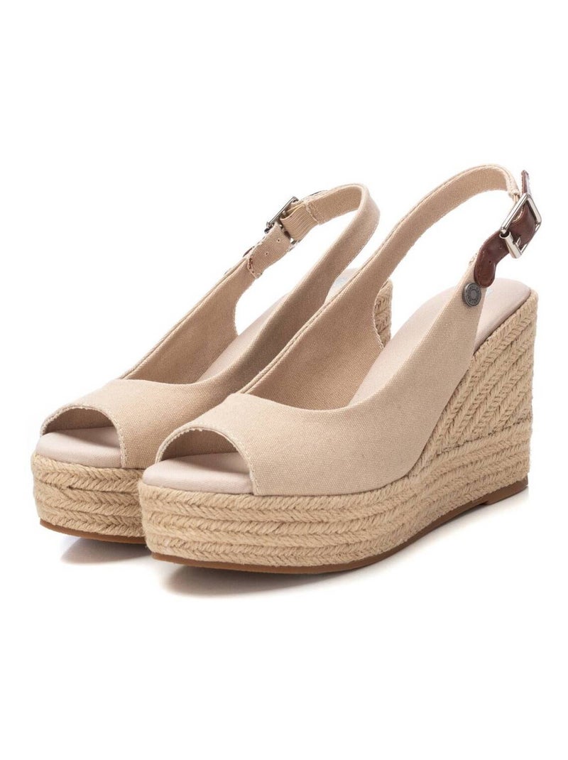 Espadrilles compensées pour femme Beige - Kiabi