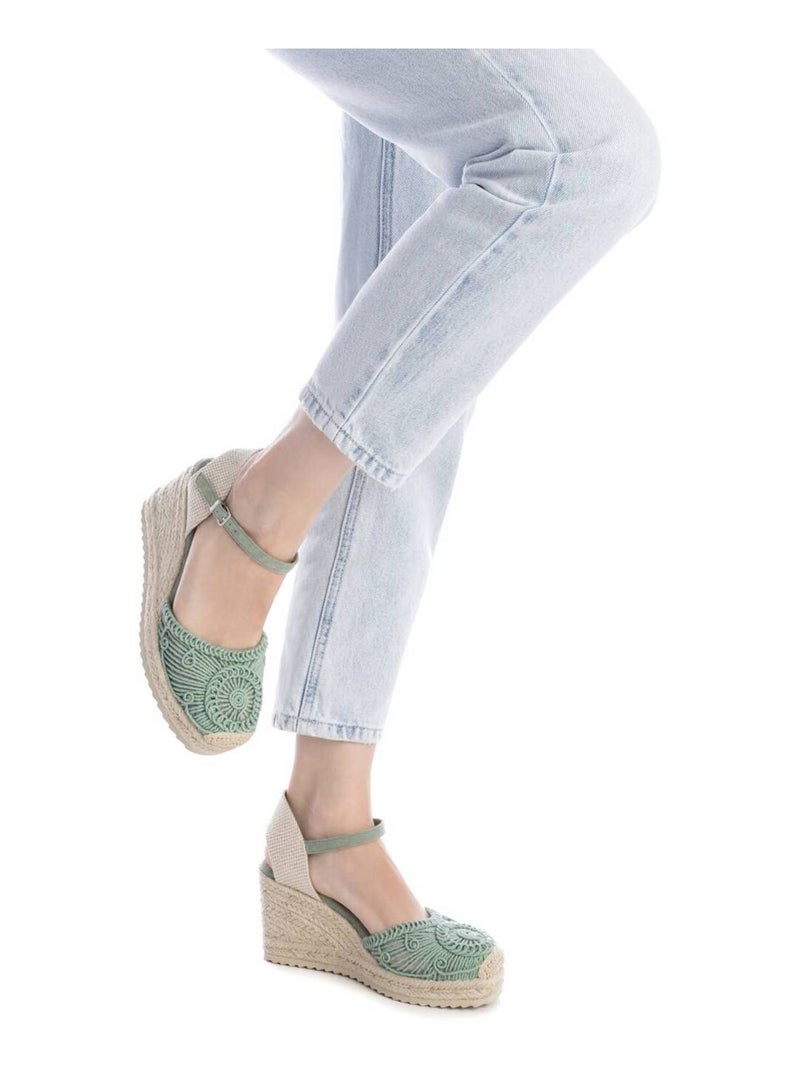 Espadrilles compensées pour femme Bleu azur - Kiabi
