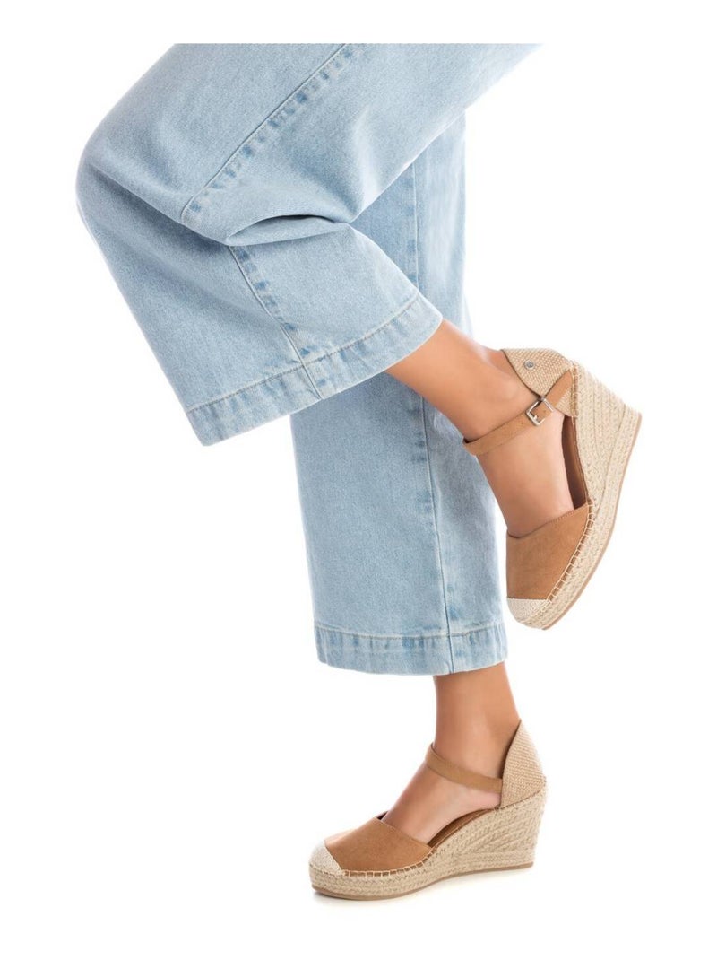 Espadrilles compensées pour femme Camel - Kiabi