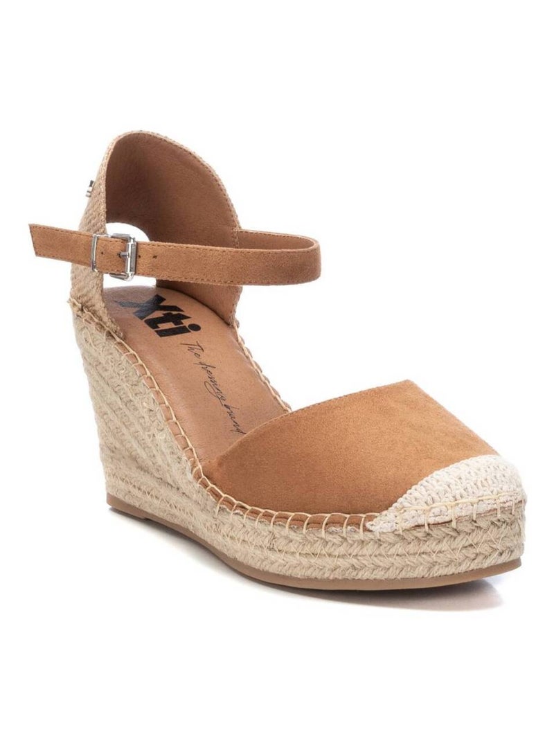 Espadrilles compensées pour femme Camel - Kiabi