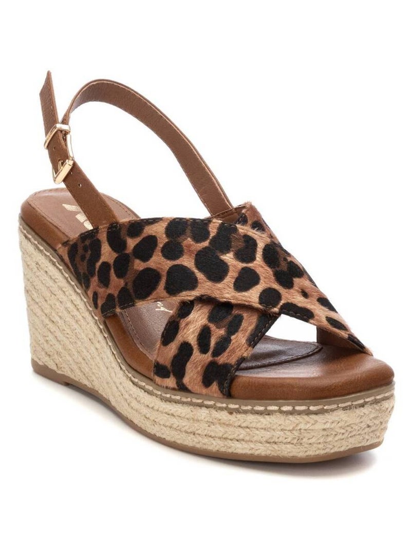 Espadrilles compensées pour femme Camel - Kiabi
