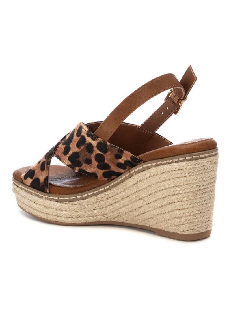 Espadrilles compensées pour femme Camel - Kiabi