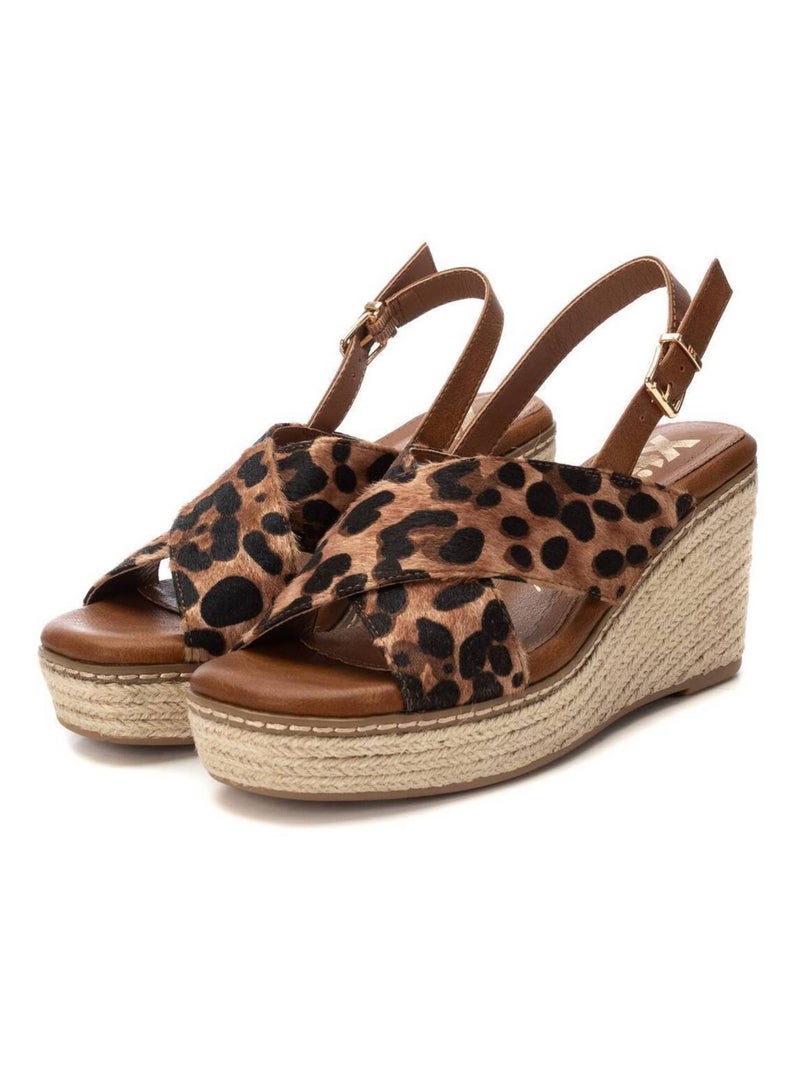 Espadrilles compensées pour femme Camel - Kiabi
