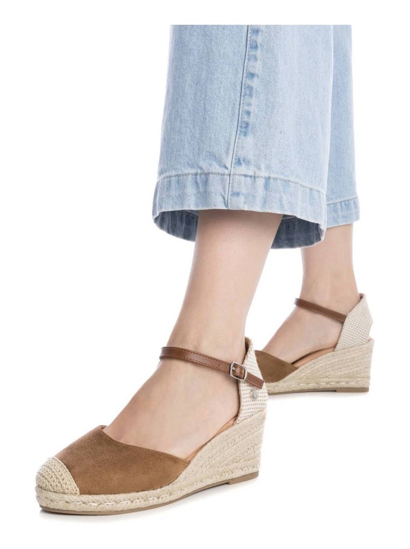 Espadrilles compensées pour femme Camel - Kiabi