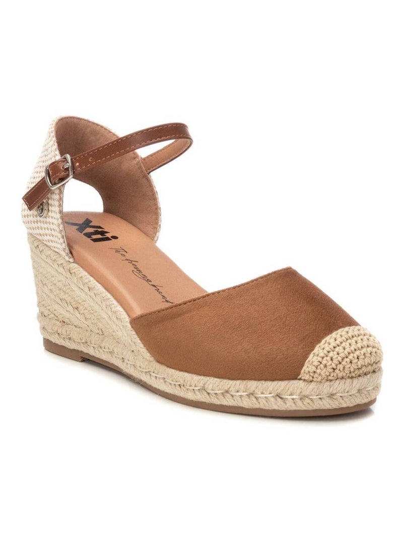 Espadrilles compensées pour femme Camel - Kiabi
