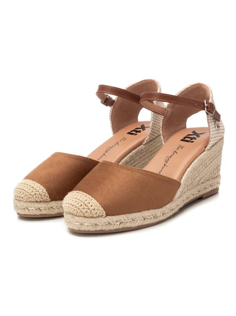 Espadrilles compensées pour femme Camel - Kiabi