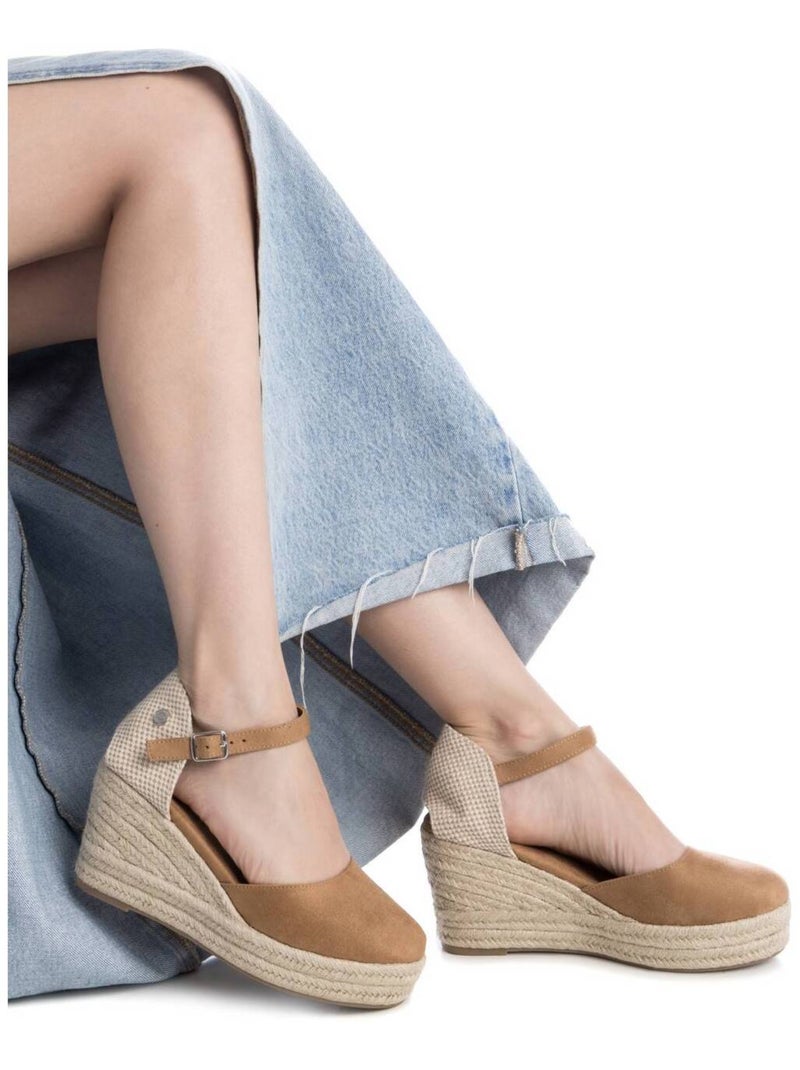 Espadrilles compensées pour femme Camel - Kiabi