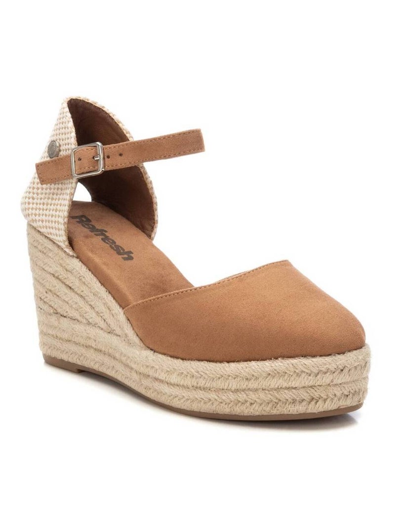 Espadrilles compensées pour femme Camel - Kiabi