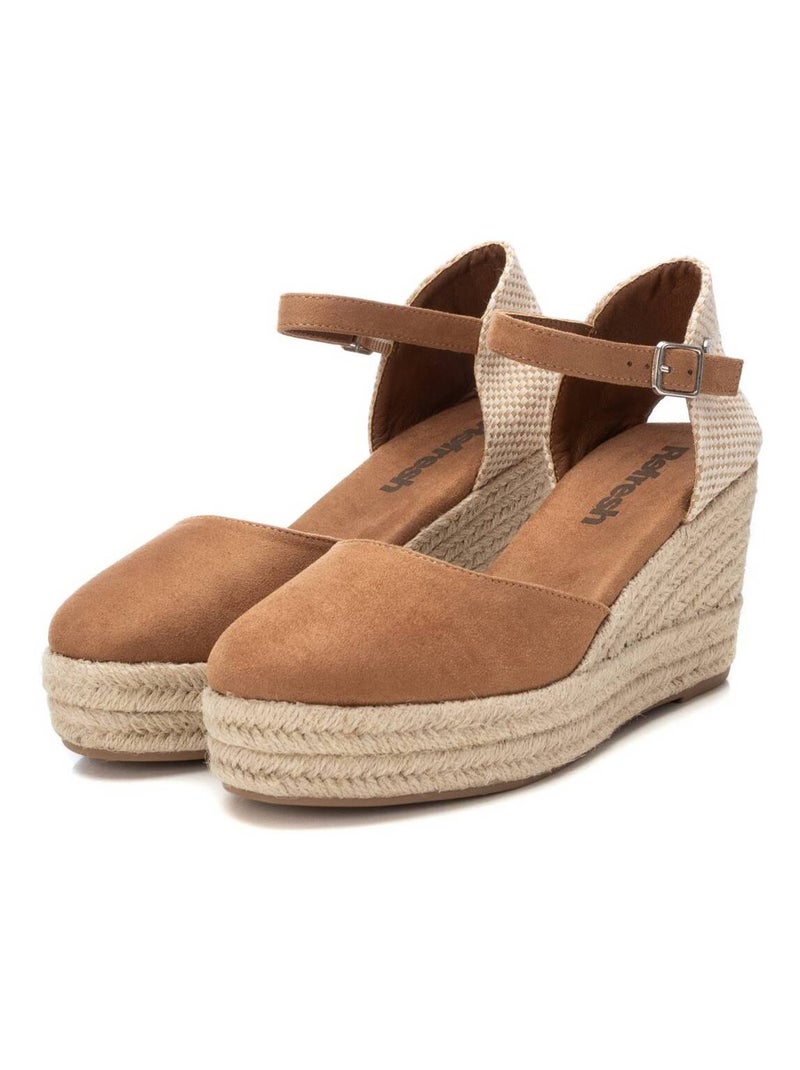 Espadrilles compensées pour femme Camel - Kiabi