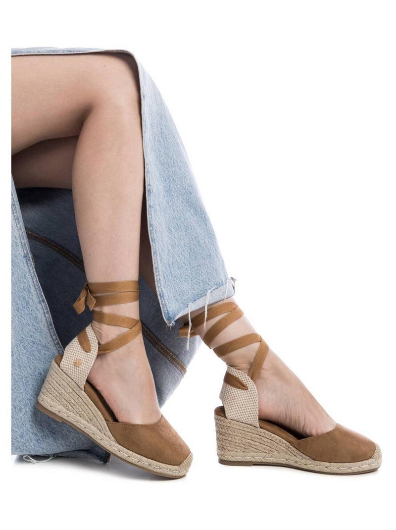 Espadrilles compensées pour femme Camel - Kiabi