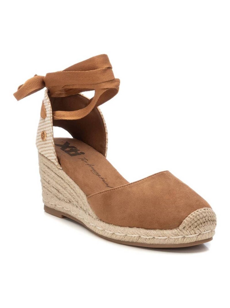Espadrilles compensées pour femme Camel - Kiabi