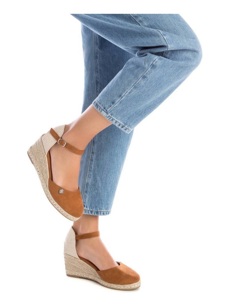 Espadrilles compensées pour femme Camel - Kiabi
