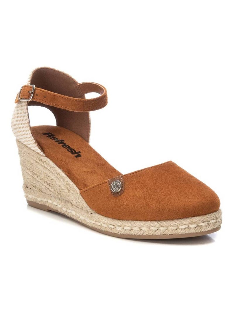 Espadrilles compensées pour femme Camel - Kiabi