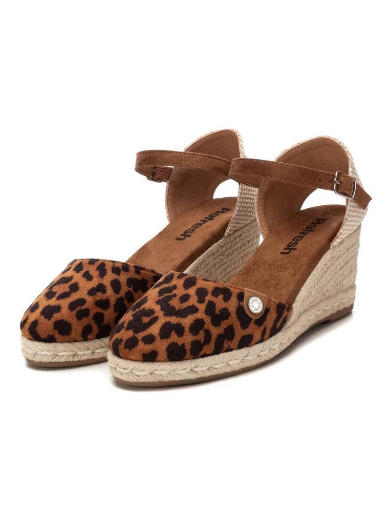 Espadrilles compensées pour femme Camel - Kiabi