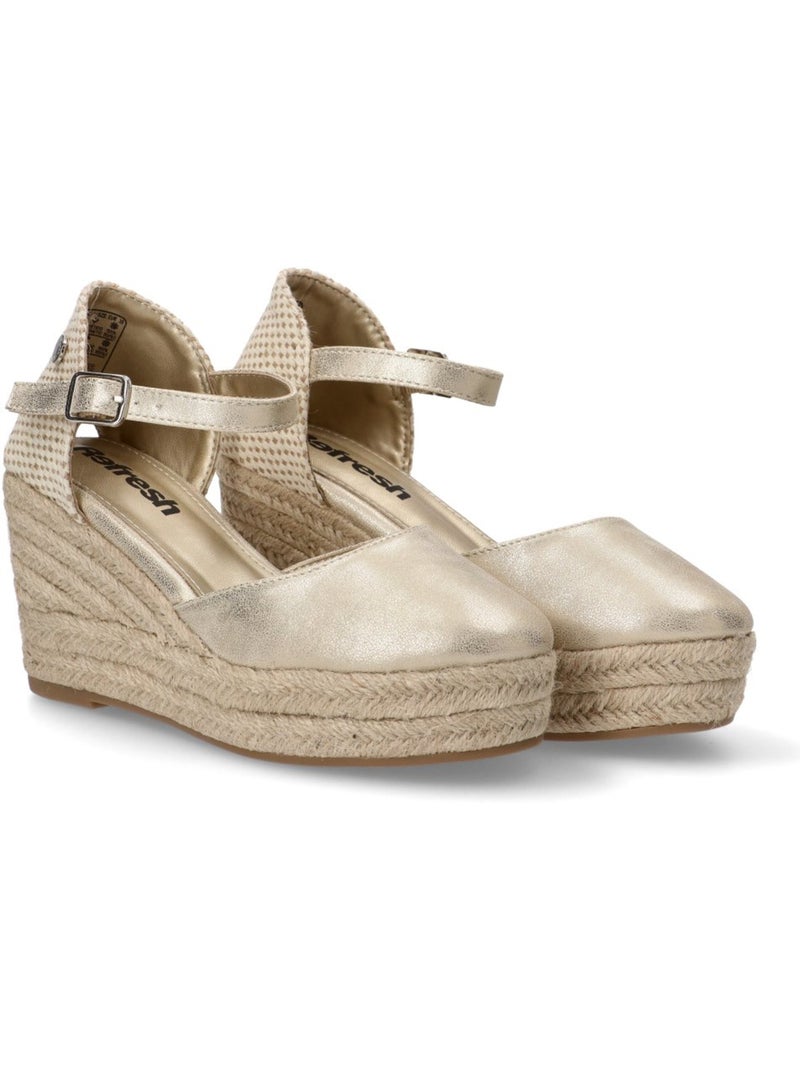 Espadrilles compensées pour femme Gold - Kiabi