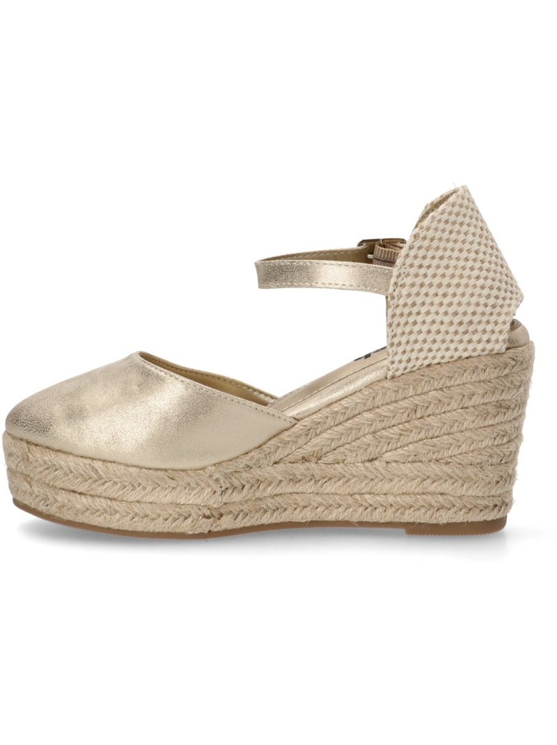 Espadrilles compensées pour femme Gold - Kiabi