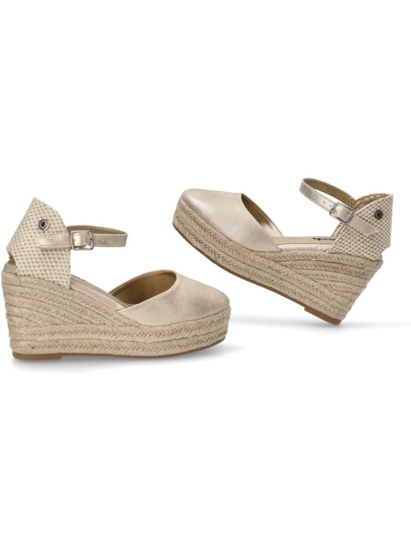 Espadrilles compensées pour femme Gold - Kiabi