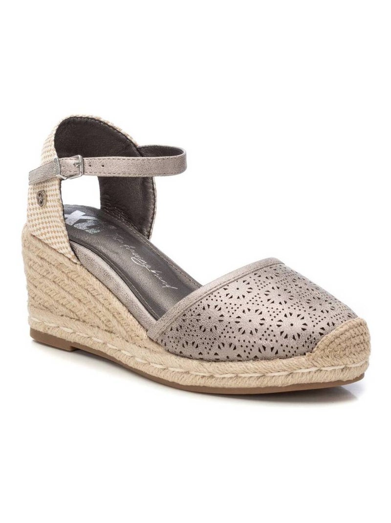 Espadrilles compensées pour femme Gris Gris - Kiabi