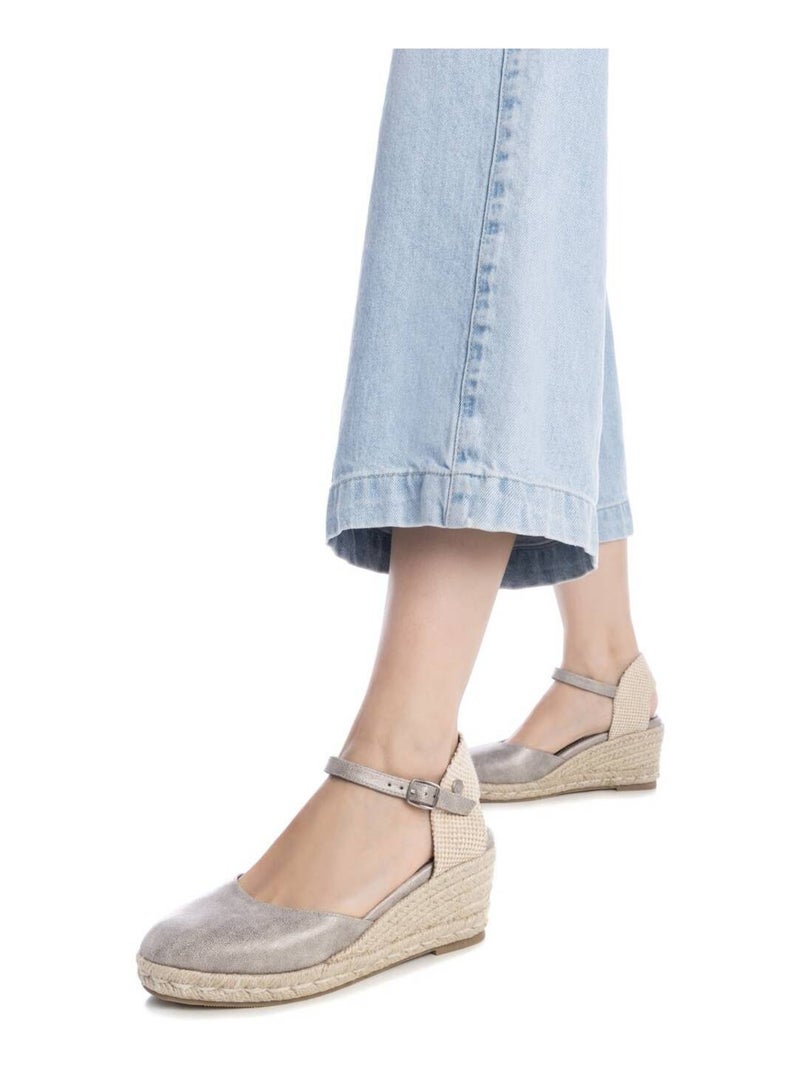Espadrilles compensées pour femme Gris Gris - Kiabi