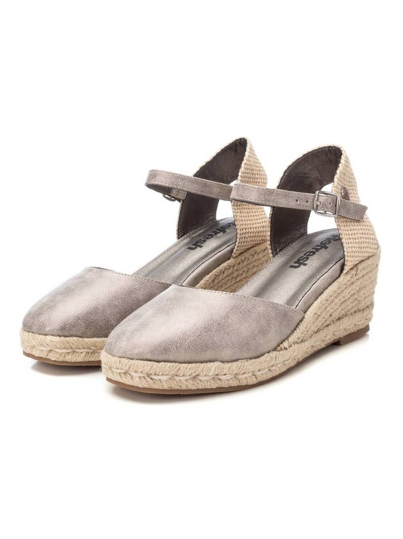 Espadrilles compensées pour femme Gris Gris - Kiabi