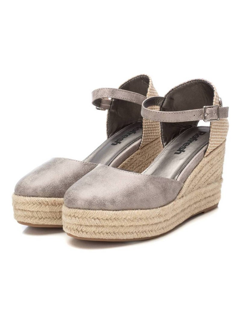 Espadrilles compensées pour femme Gris Gris - Kiabi