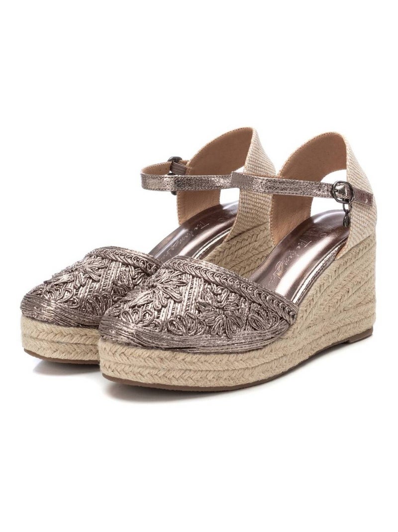 Espadrilles compensées pour femme Gris Gris - Kiabi