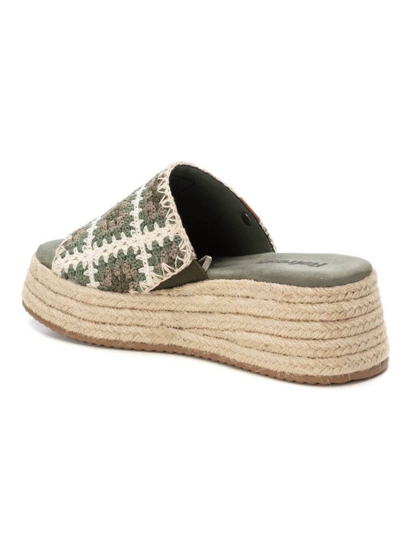 Espadrilles compensées pour femme Kaki - Kiabi