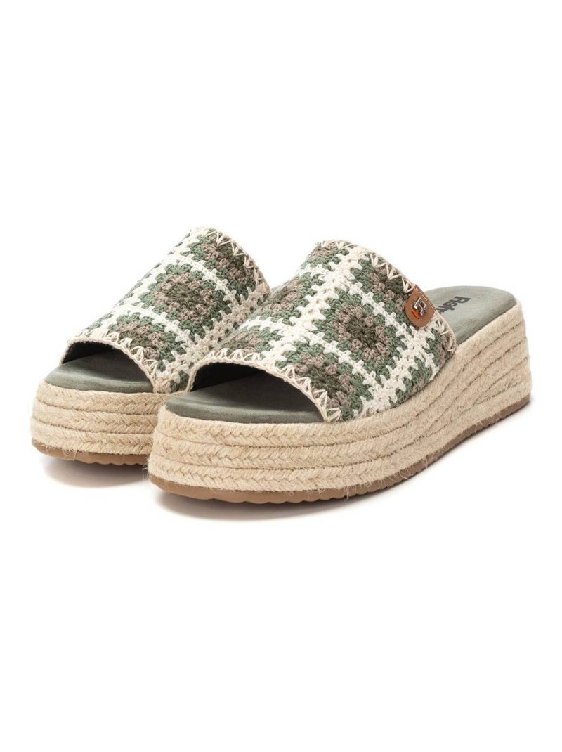 Espadrilles compensées pour femme Kaki - Kiabi