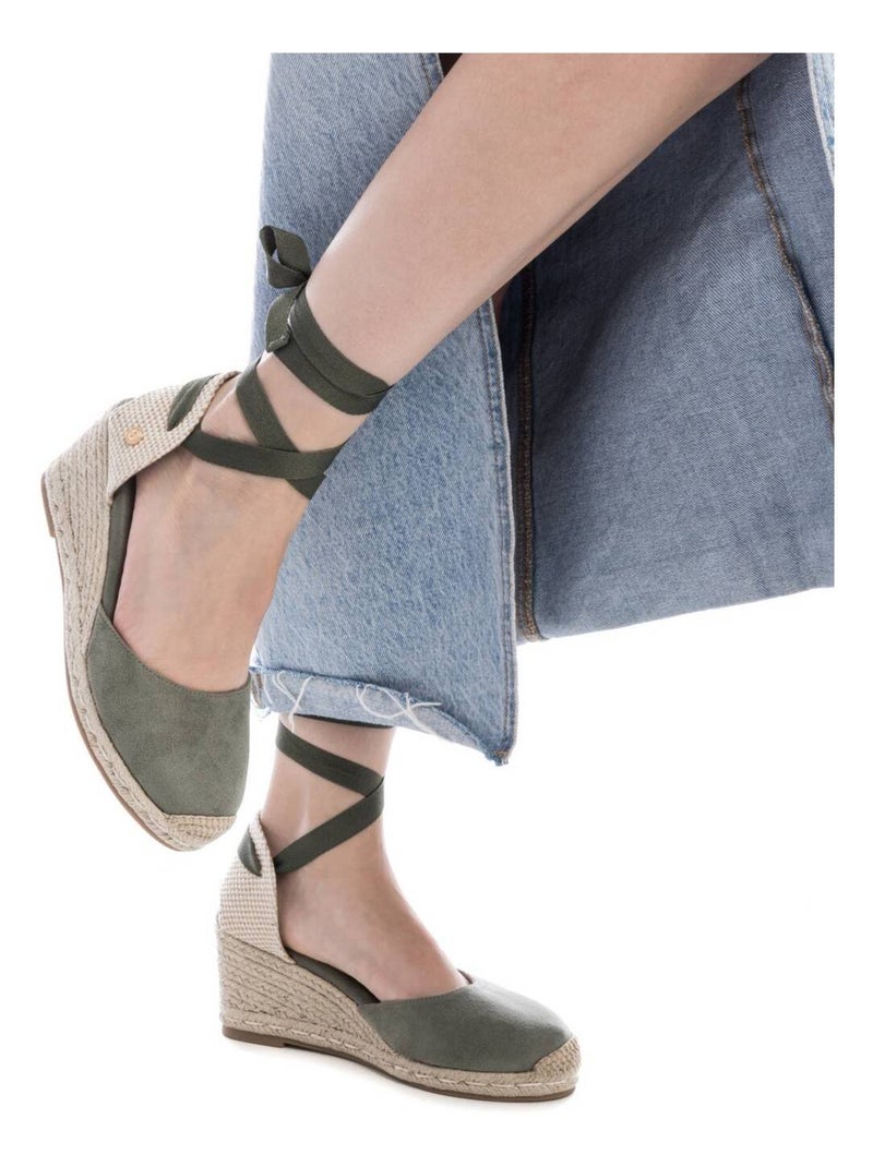 Espadrilles compensées pour femme Kaki - Kiabi