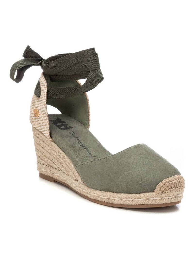 Espadrilles compensées pour femme Kaki - Kiabi