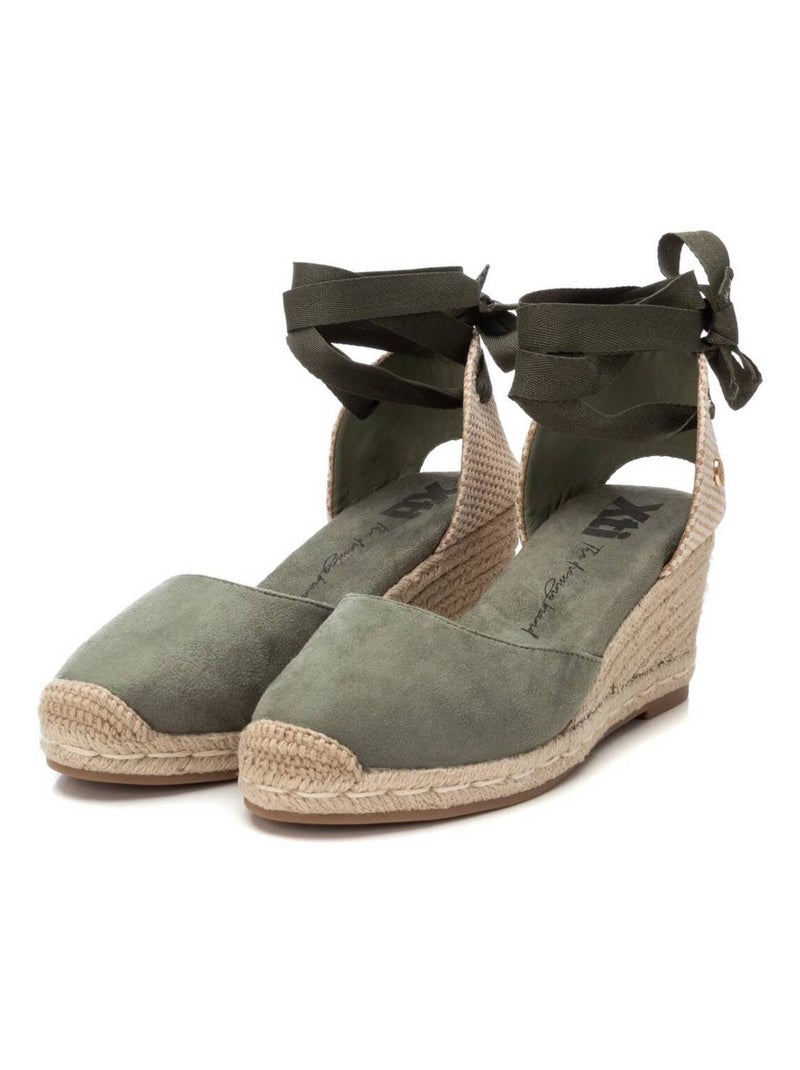 Espadrilles compensées pour femme Kaki - Kiabi