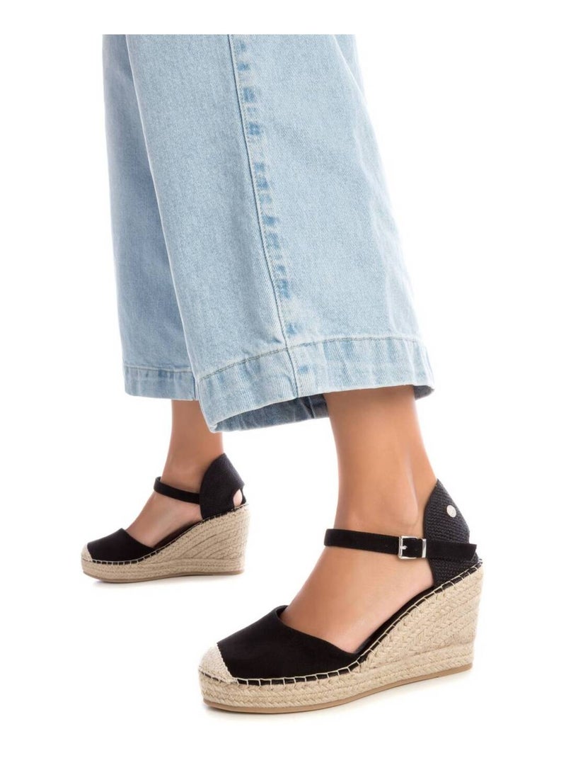 Espadrilles compensées pour femme Noir - Kiabi