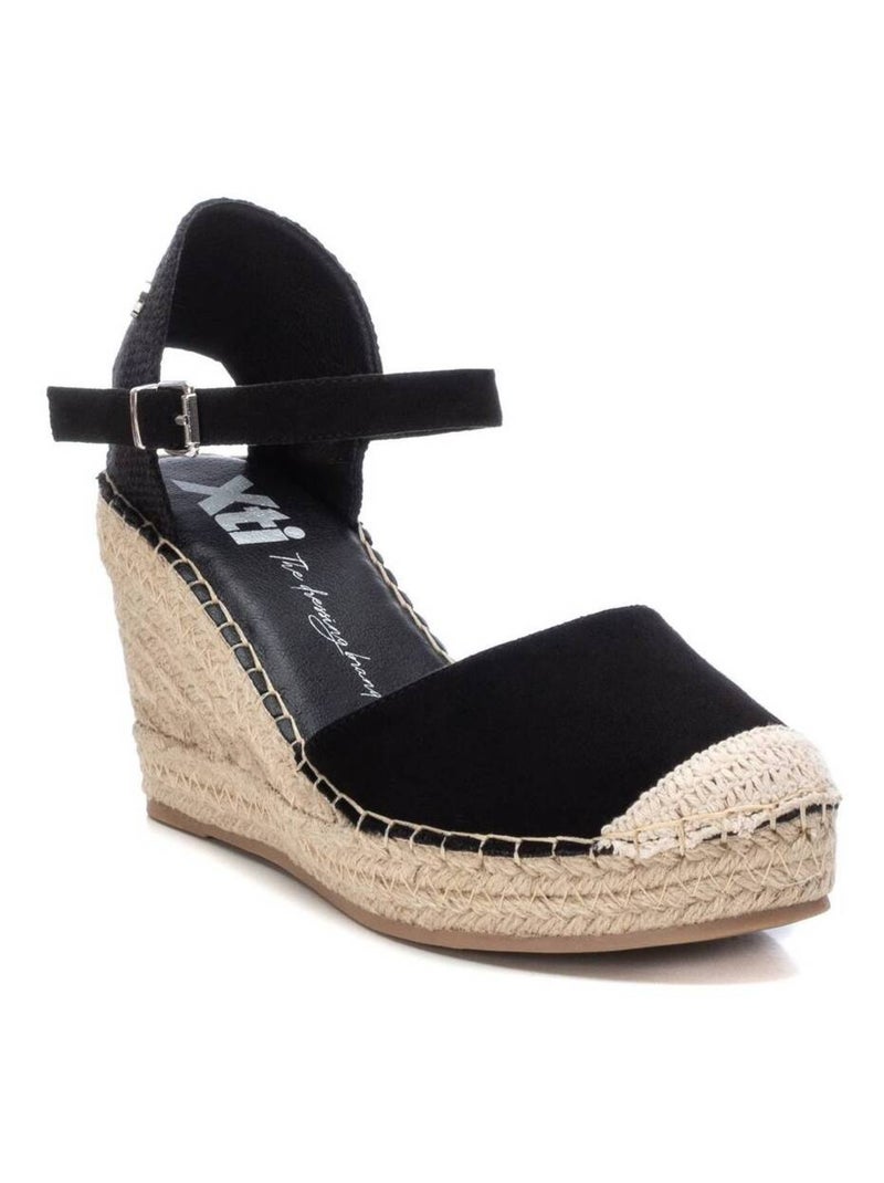 Espadrilles compensées pour femme Noir - Kiabi