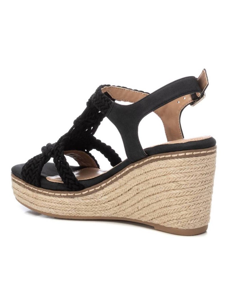 Espadrilles compensées pour femme Noir - Kiabi