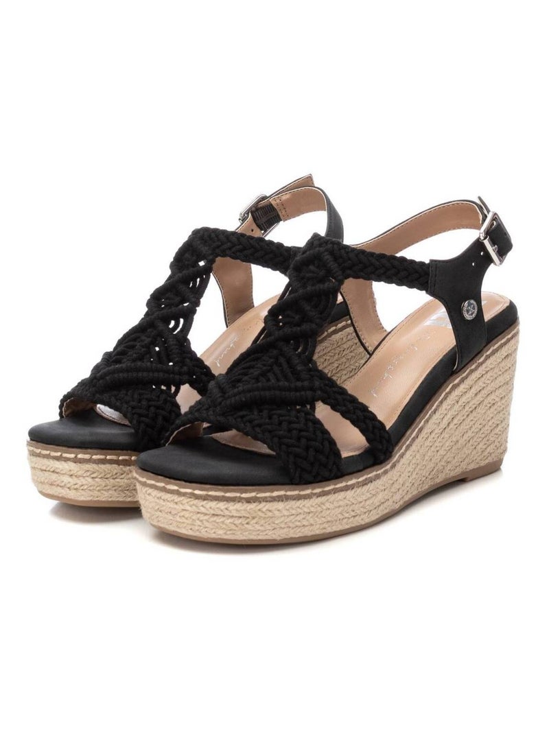 Espadrilles compensées pour femme Noir - Kiabi