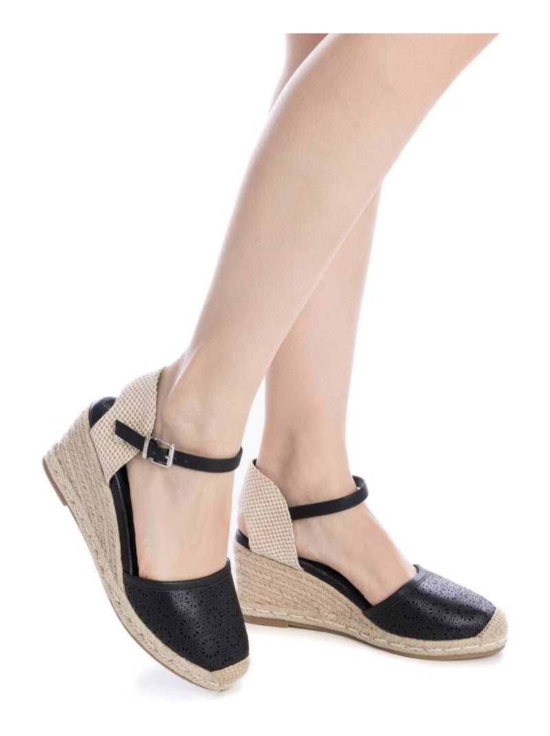Espadrilles compensées pour femme Noir - Kiabi