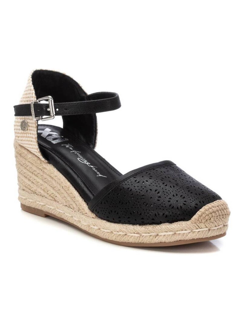 Espadrilles compensées pour femme Noir - Kiabi