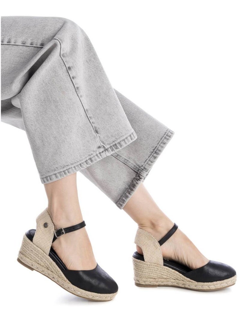 Espadrilles compensées pour femme Noir - Kiabi