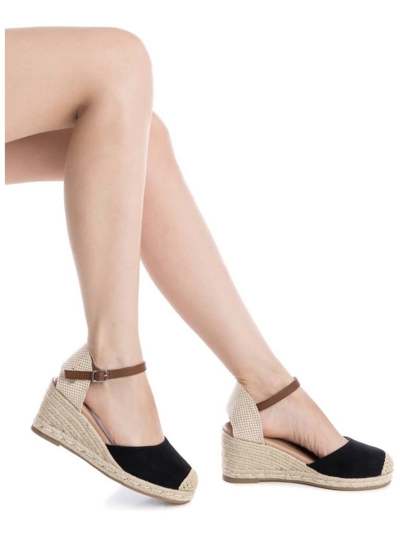 Espadrilles compensées pour femme Noir - Kiabi