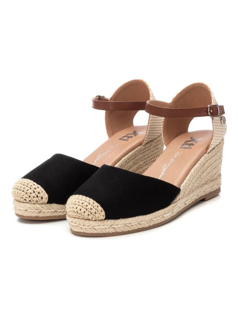 Espadrilles compensées pour femme Noir - Kiabi