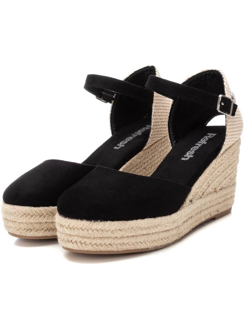 Espadrilles compensées pour femme Noir - Kiabi