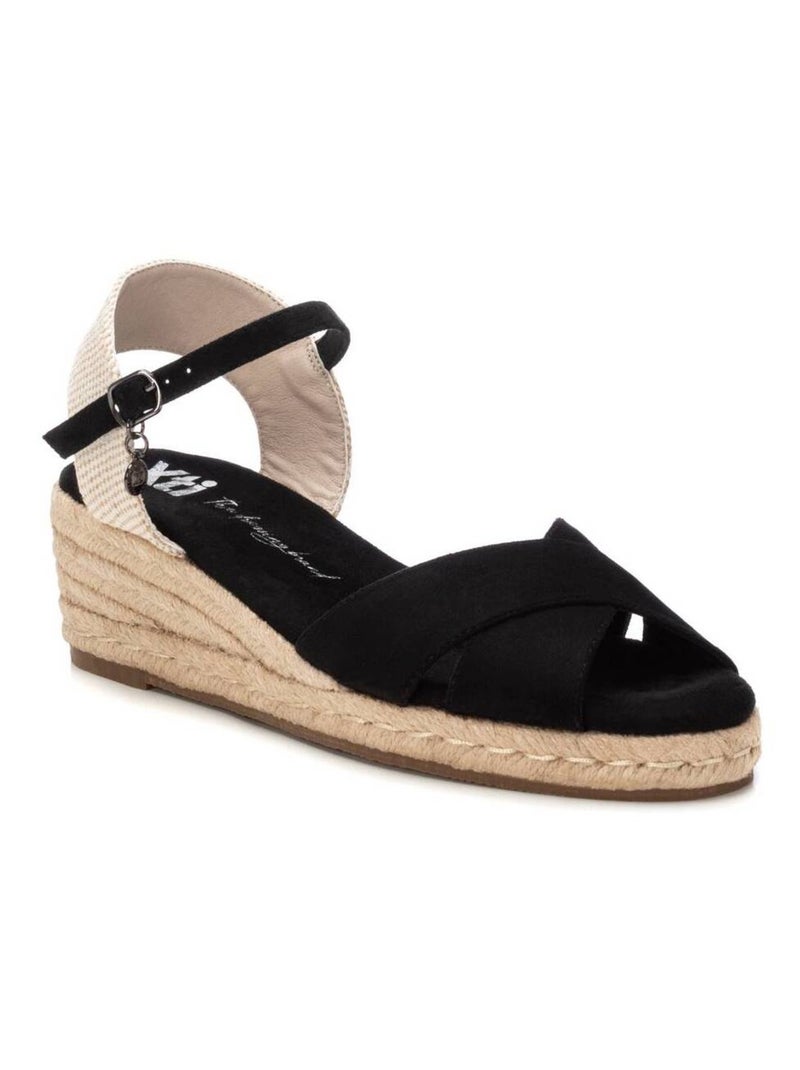 Espadrilles compensées pour femme Noir - Kiabi