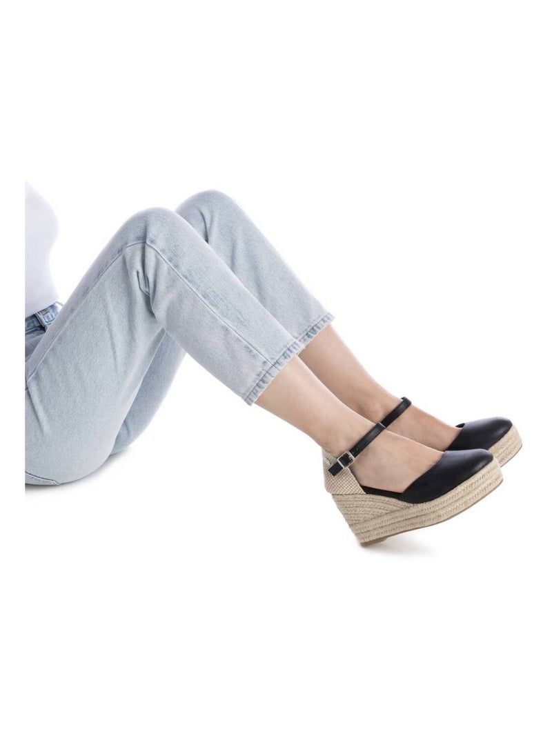 Espadrilles compensées pour femme Noir - Kiabi