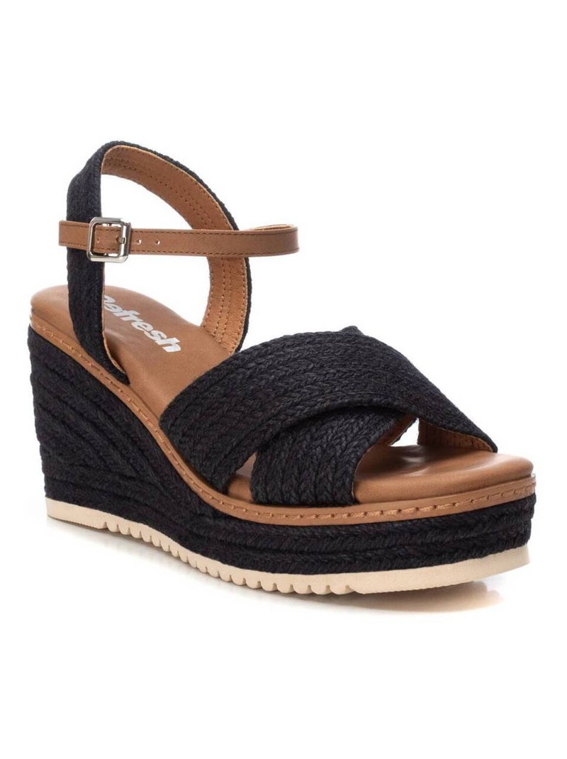 Espadrilles compensées pour femme Noir - Kiabi