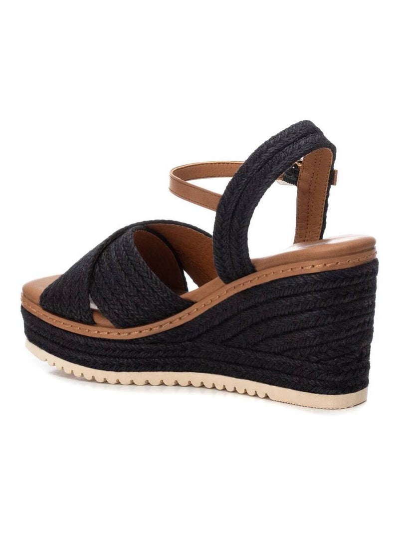 Espadrilles compensées pour femme Noir - Kiabi