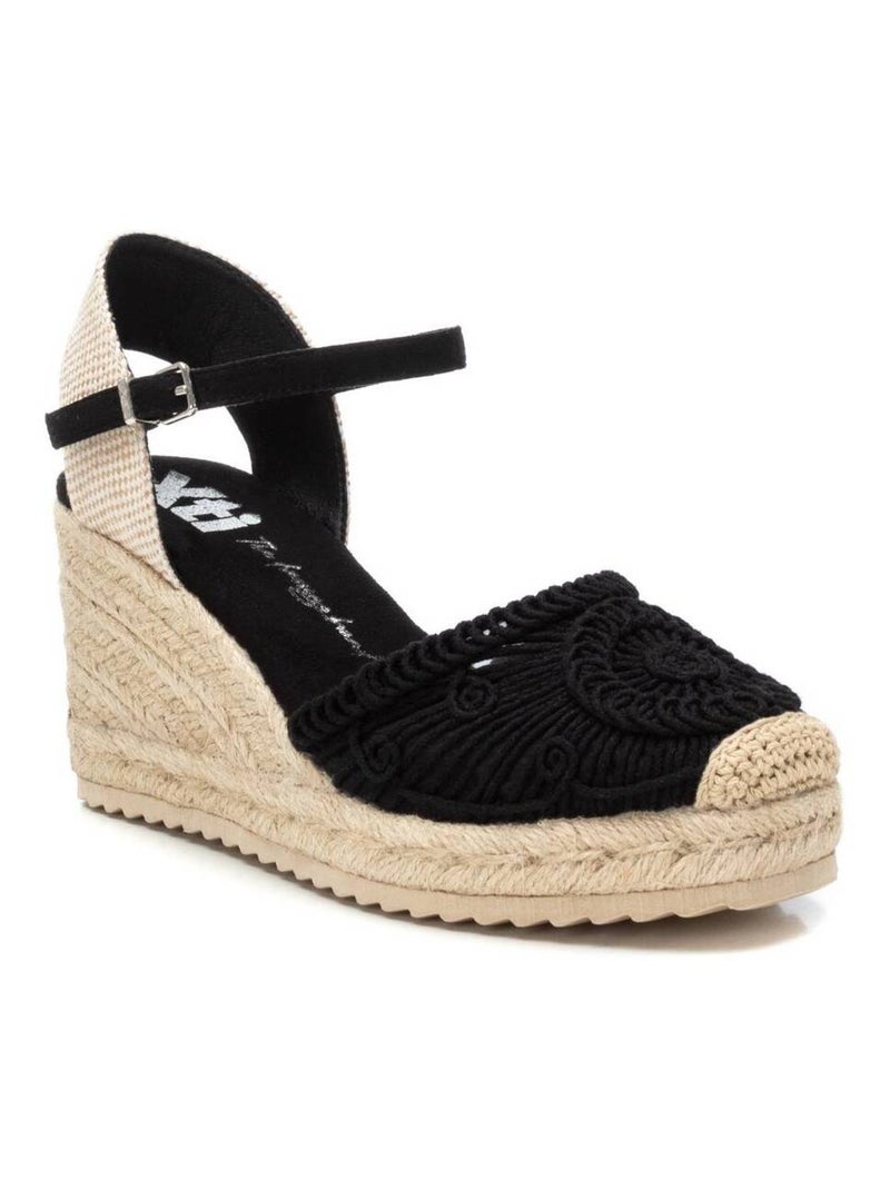 Espadrilles compensées pour femme Noir - Kiabi